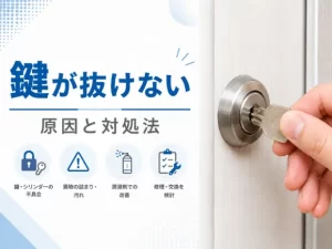 鍵が抜けない原因は？自分でできる対処法とやってはいけない行動を解説