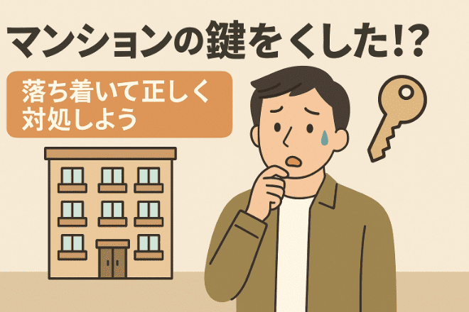 マンションで鍵を紛失したらどうする？対処法と鍵開け・交換の費用相場を解説！