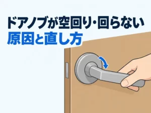 ドアノブが空回り・回らないときの原因と直し方