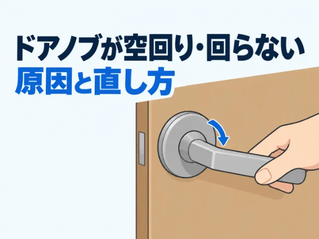 ドアノブが空回り・回らないときの原因と直し方